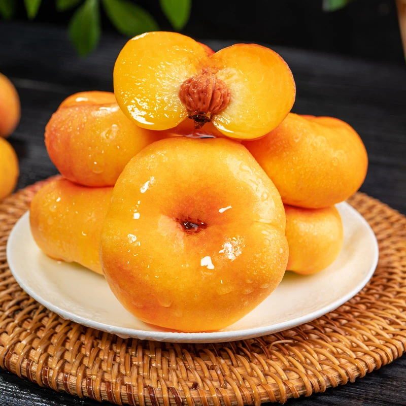 hs彩虹油蟠桃桃子黄金奶油扁甜蜜潘桃新鲜水果当季整箱