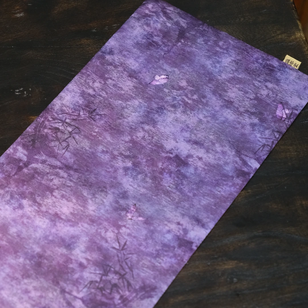 【云长】棱织席-小号-水墨紫蝶（A068）22*50