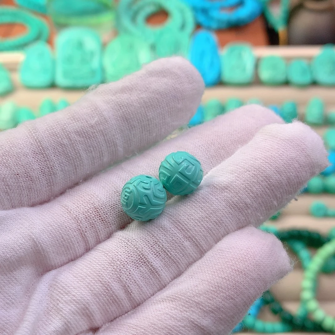 湖北原生态卡10莲花珠一对