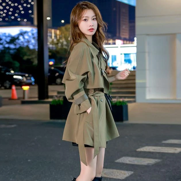 风衣外套小个子女2025新款春秋中长款韩版时尚洋气大衣高端设计感