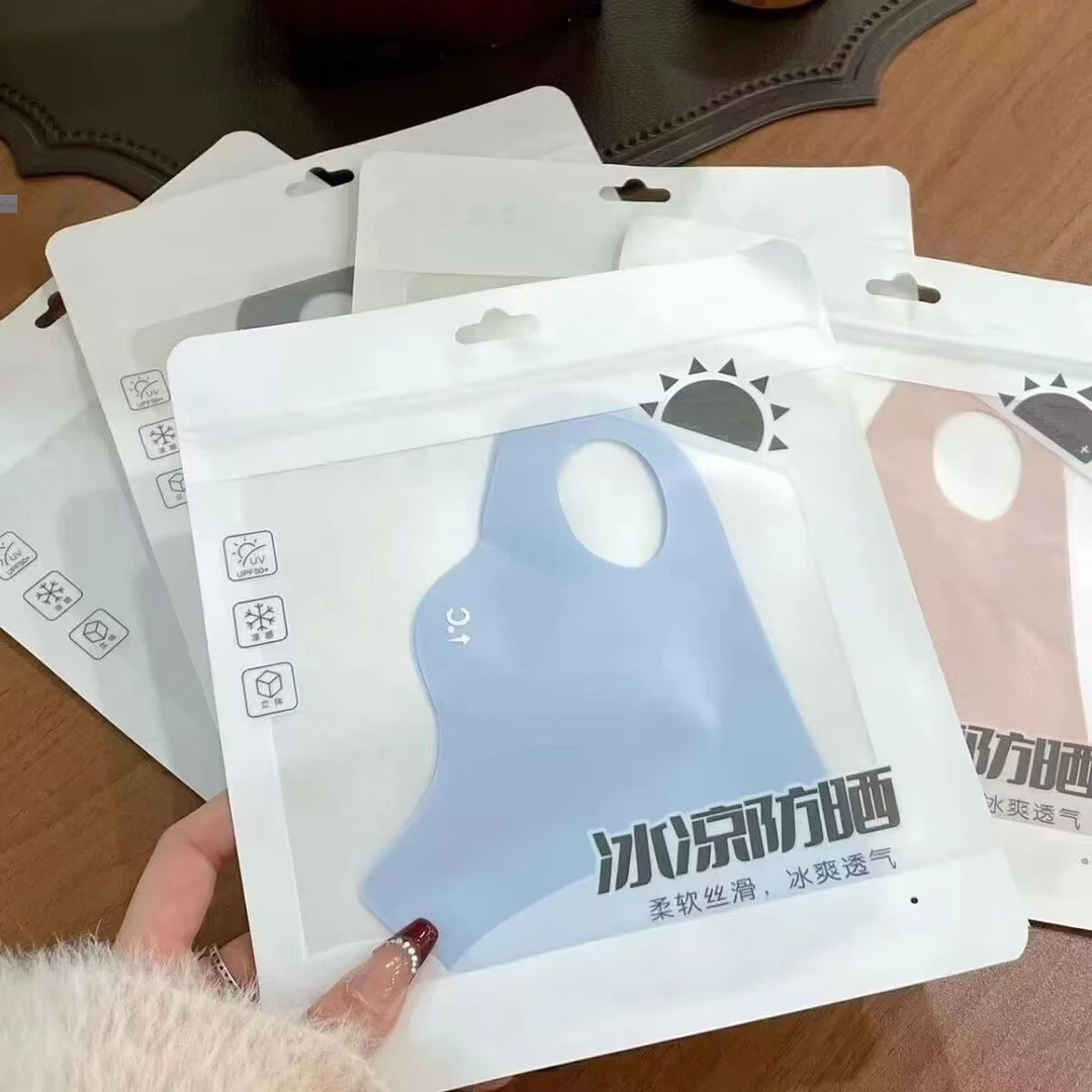 防紫外线冰丝无痕口罩夏天轻薄3d立体高颜值冰皮防晒面罩冰凉感