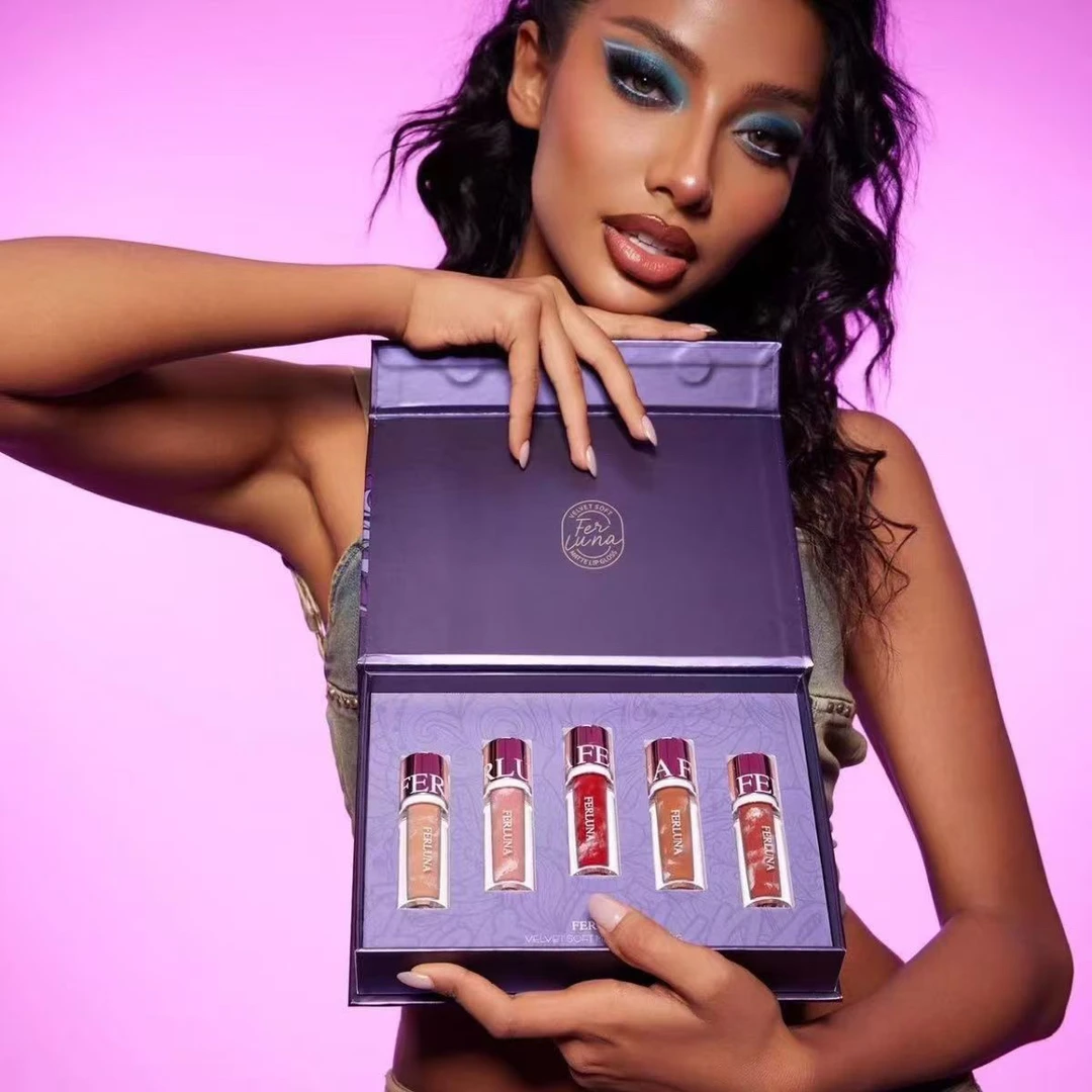 【新疆包邮】FERLUNA大理石唇釉套盒