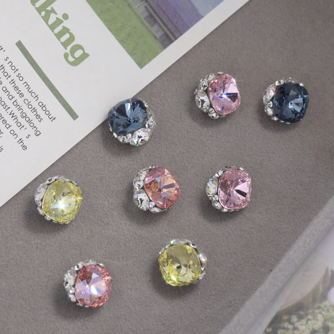 G美甲钻饰品正品华子成品堆堆钻新4470肥方10mm手工堆钻精致高品