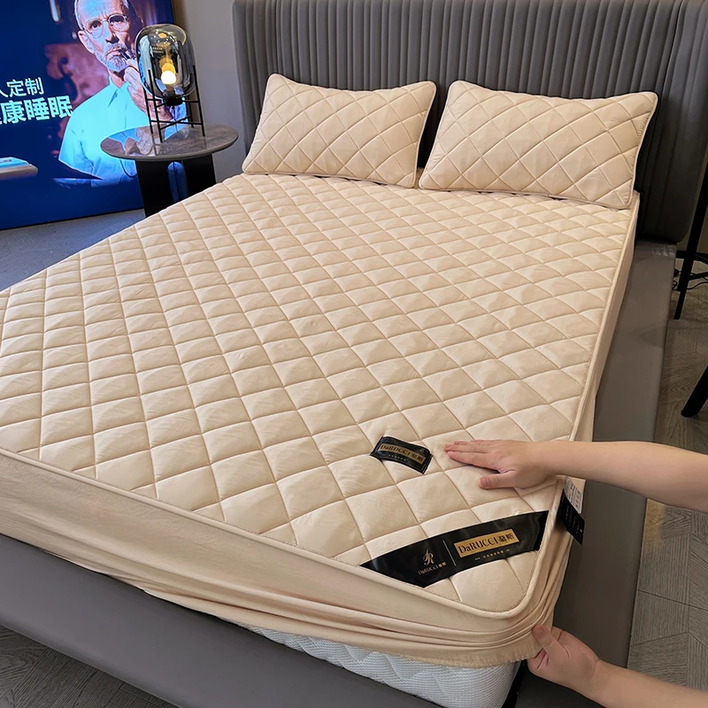 A类水洗棉母婴级抗菌夹棉床笠单件加厚席梦思床垫保护套罩床笠罩