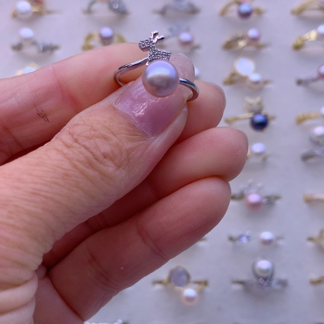 淡水珍珠耳饰合金