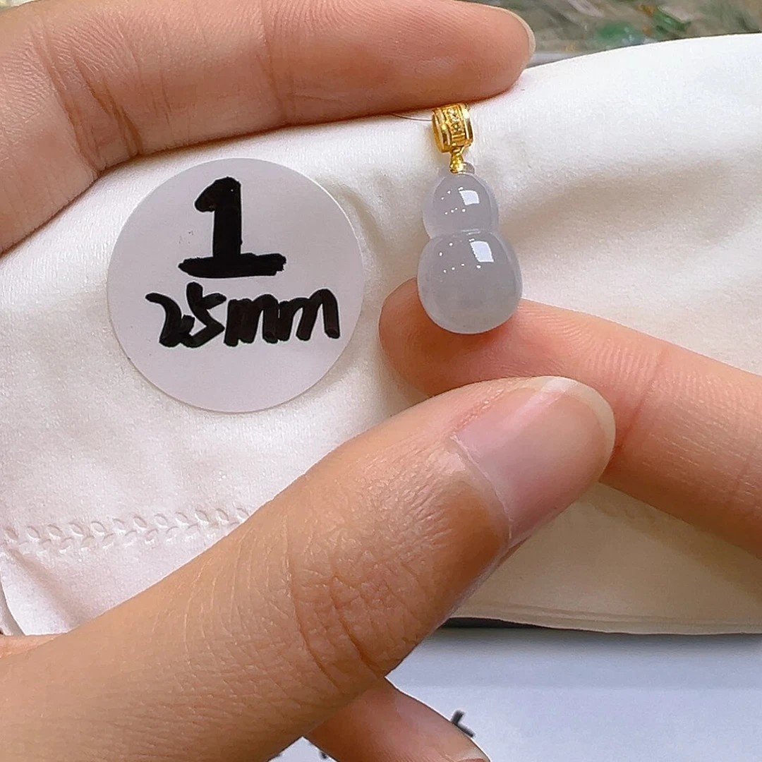 翡翠18K金镶嵌吊坠(不含链)翡翠