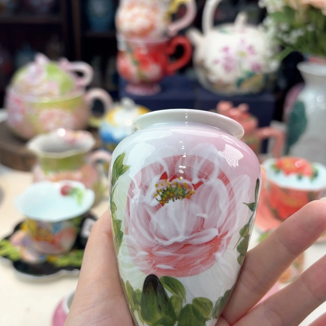景德镇手绘高温釉下彩陶瓷茶具