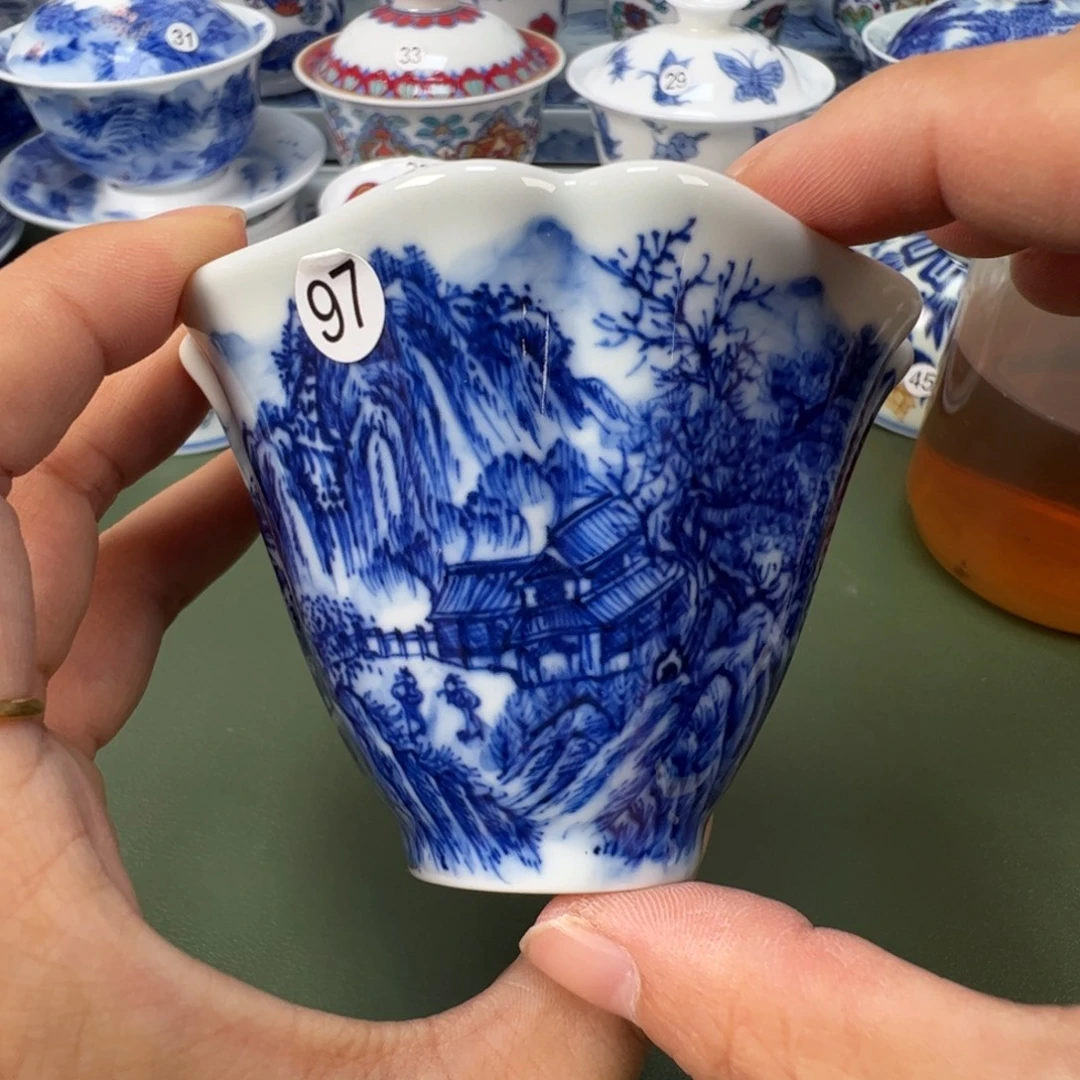 陶瓷景德镇纯手工纯手绘茶具木木97