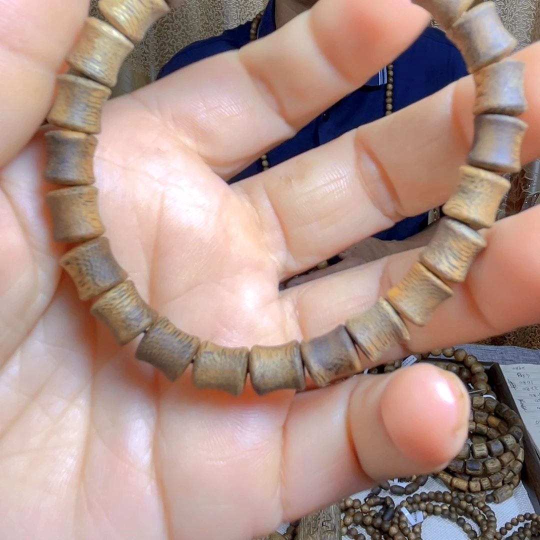 沉香碎屑沉香0.7竹节珠