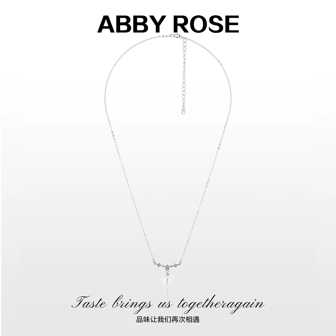 链子925银锆石 ABBY ROSE轻奢小众人鱼泪项链F904