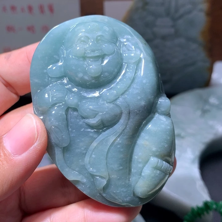 翡翠未镶嵌颈饰保真天然A货翡翠