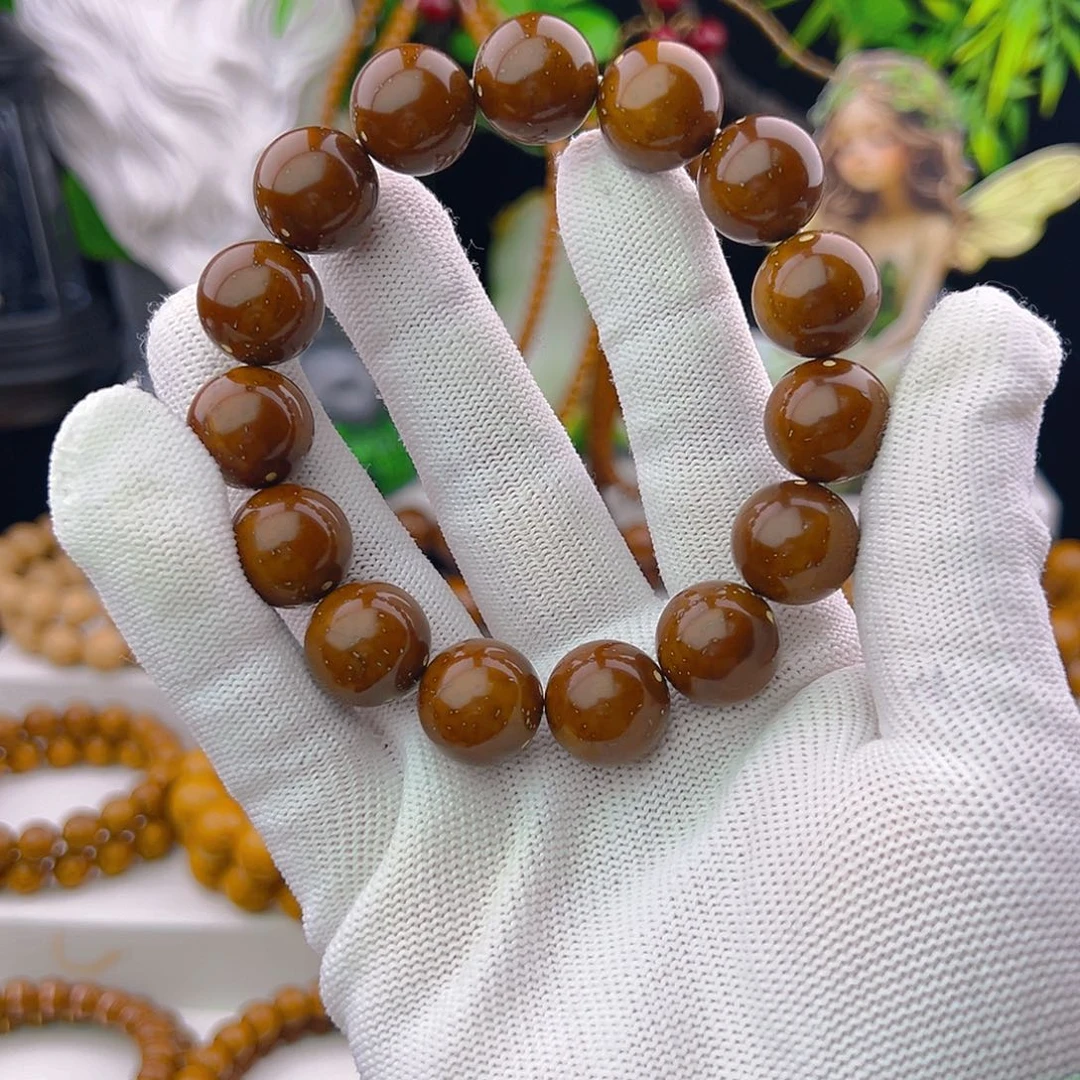 手串紫金鼠15.3尺寸半实心光珠