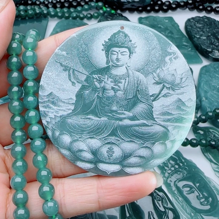 翡翠未镶嵌颈饰多样性发货天然A货翡翠