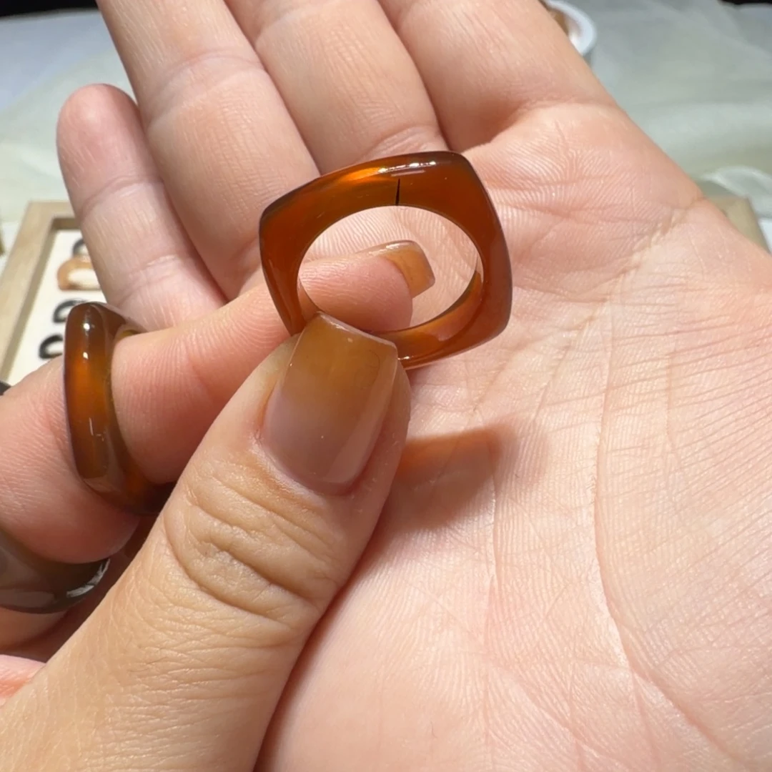 溺***鱼玛瑙/玉髓未镶嵌戒指