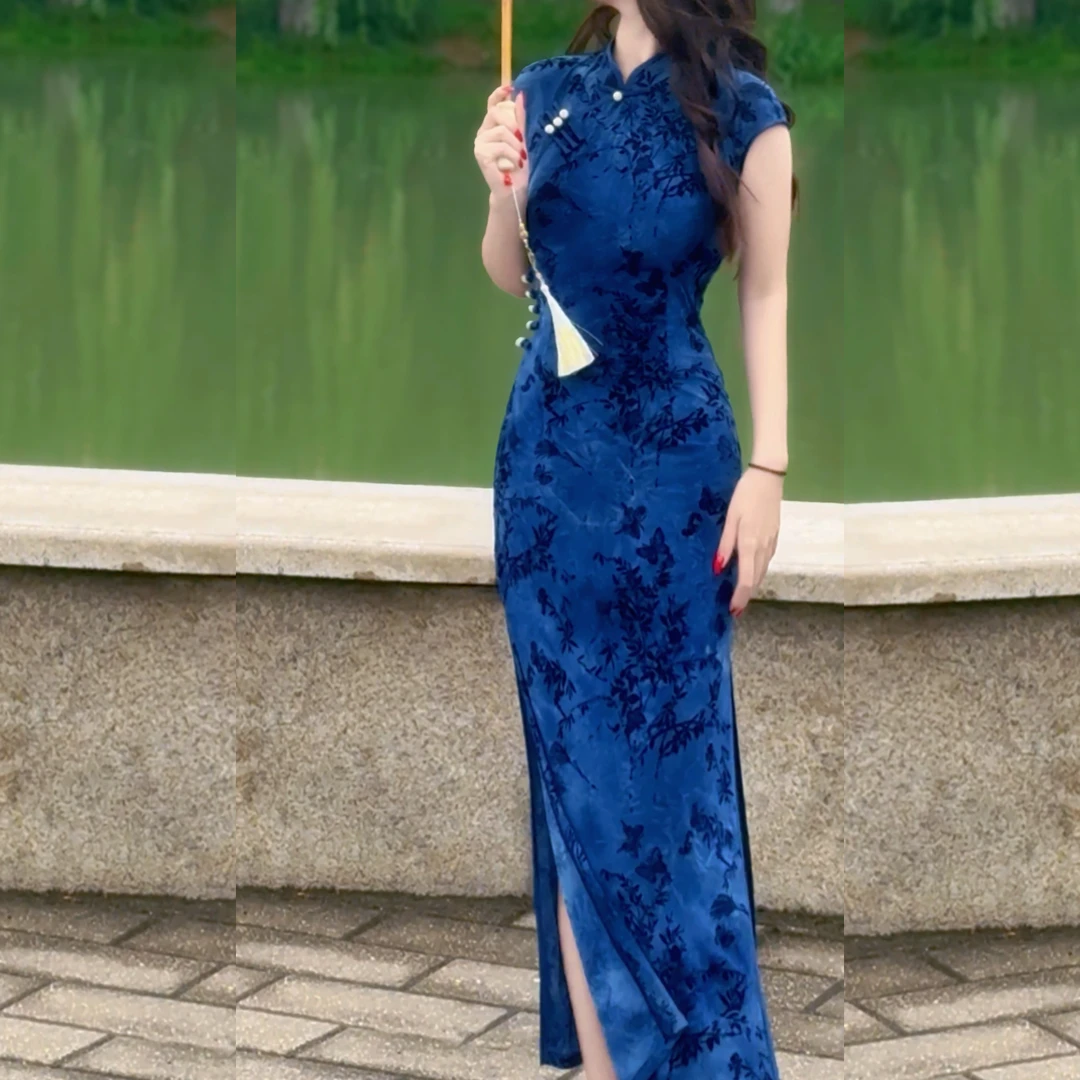 俏娘鱼【声声慢】复古新中式大码旗袍裙子女款爆款2025新款国风日常