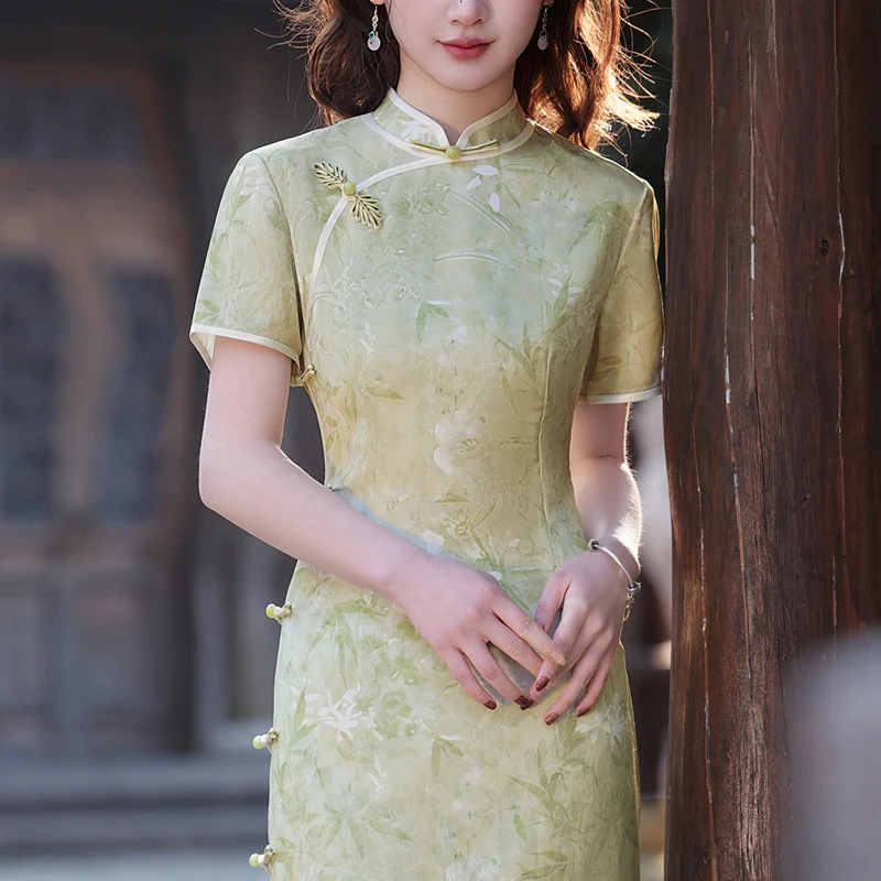 新中式绝美旗袍高端民国风2025新款老上海日常可穿晚礼服气质夏装