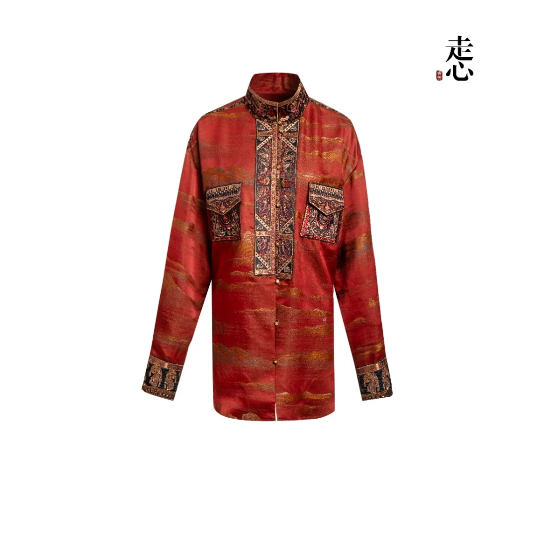 【香云走心】飞天藻井红金 衬衫25ZX8192