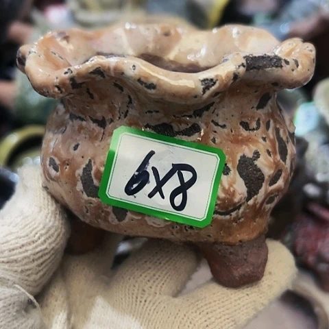 红陶粗陶花盆手工