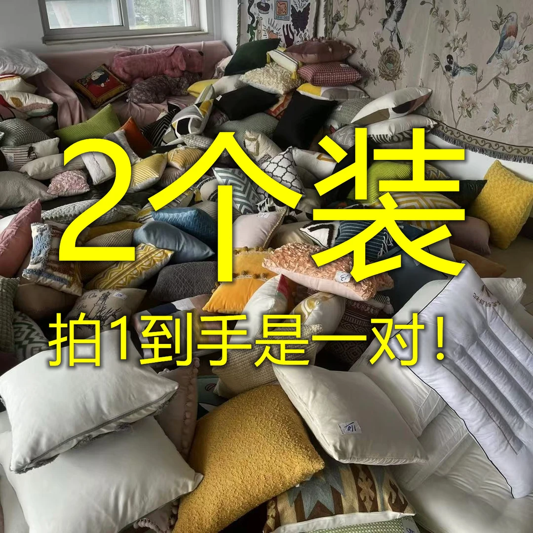 两个编号1到200清仓抱枕靠垫套尾货轻奢复古卧室简约风格条纹靠枕