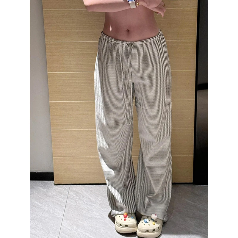 【黑白条纹】韩系简约休闲睡裤女夏季新款亲肤舒适遛弯长裤子可外穿