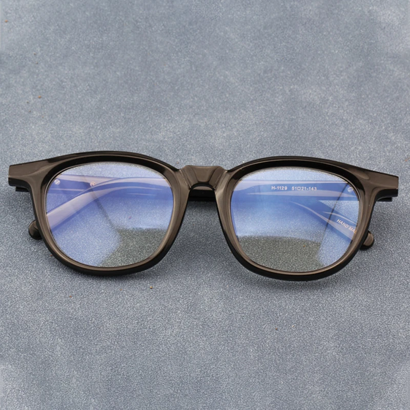 复古大框眼镜近视眼镜框男大脸方框黑框手工牛角眼镜配近视镜1129