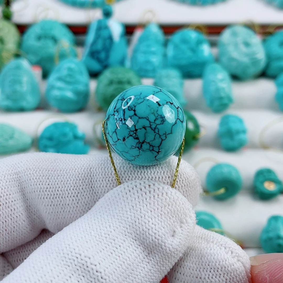 绿松石未镶嵌车挂尺寸19.4