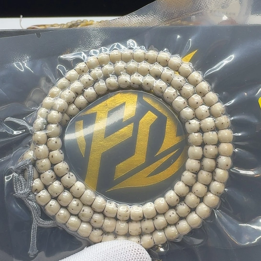 吊坠星月菩提216梵天头条冰白绿背大眼睛通体6鼓珠108一物一图