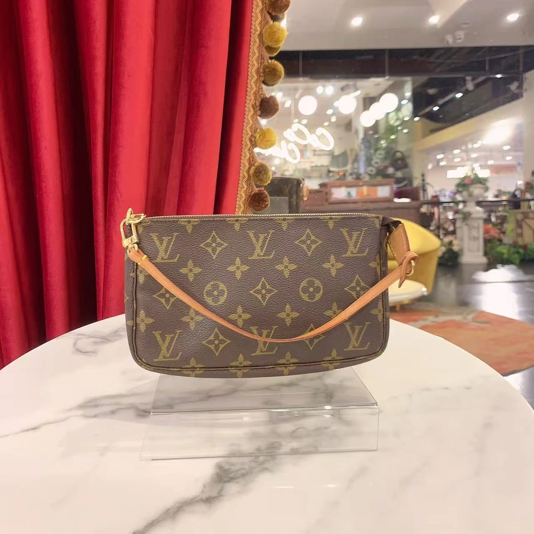 95新 LouisVuitton/路易威登 好好大麻将老花金扣单肩包67814025
