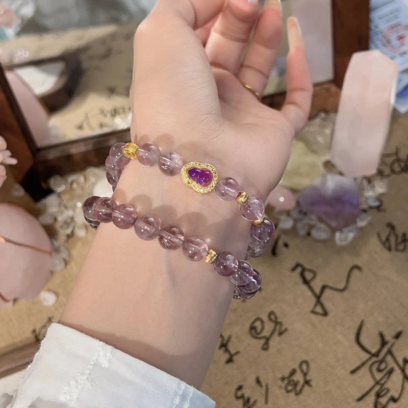 【福禄】8m紫水晶手串原创设计天然水晶 Z170