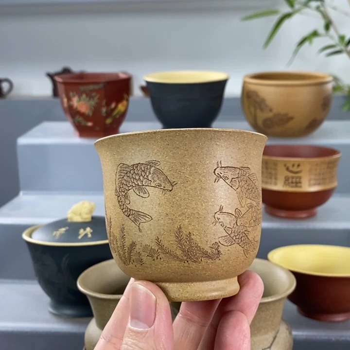 钟***离宜兴紫砂手工主人杯