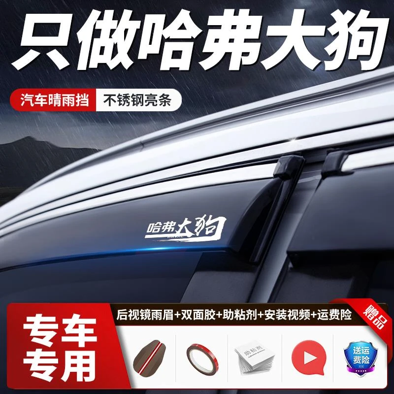 长城哈弗大狗晴雨挡汽车原厂改装专用防雨后视镜雨眉车窗挡雨板条