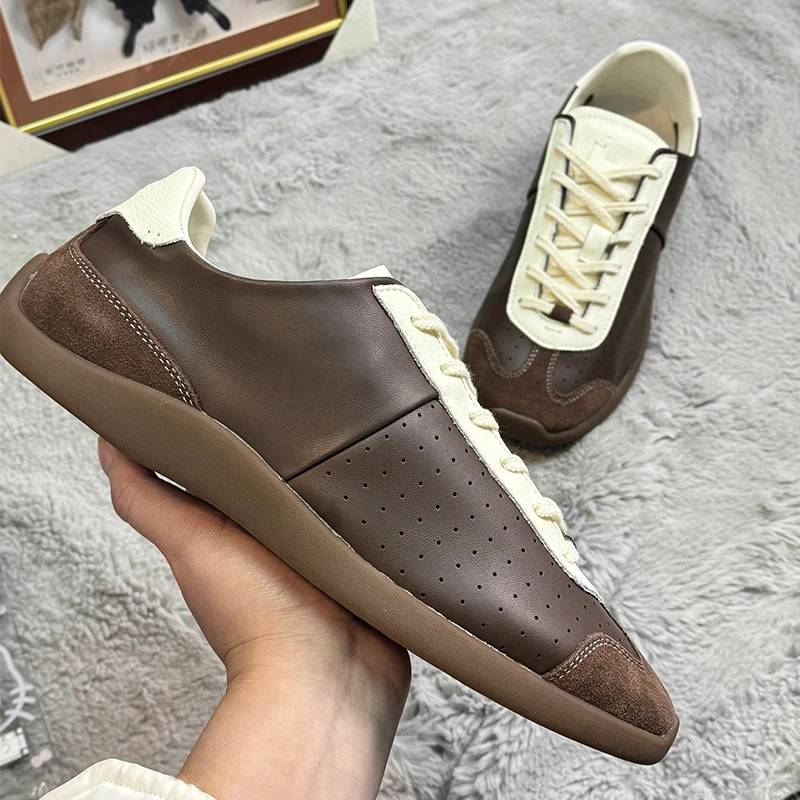 小众复古百搭新款豆豆鞋男式休闲鞋板鞋皮鞋男款芭蕾潮流德训鞋