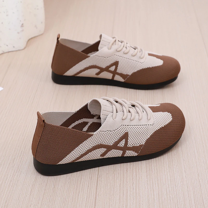 2025春秋新款德训鞋女休闲鞋时尚百搭单鞋一脚蹬透气防滑妈妈鞋子