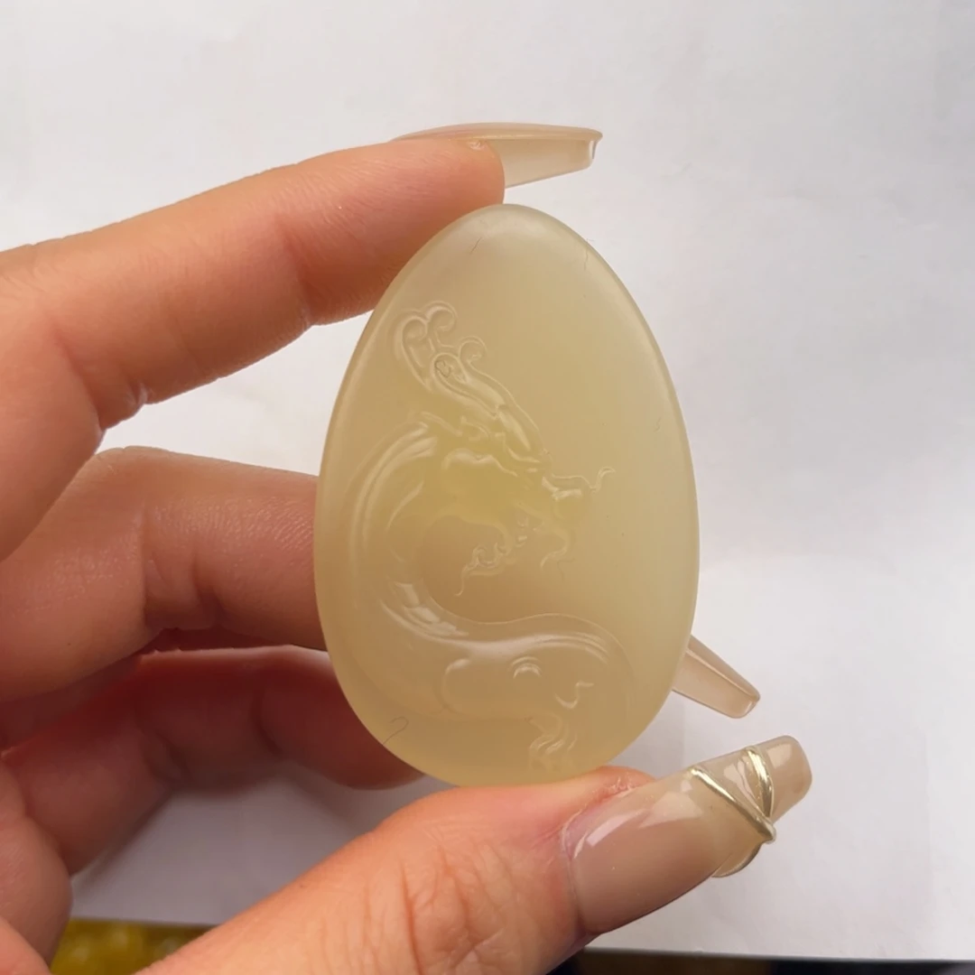 石英质玉黄蜡石吊坠未镶嵌天*