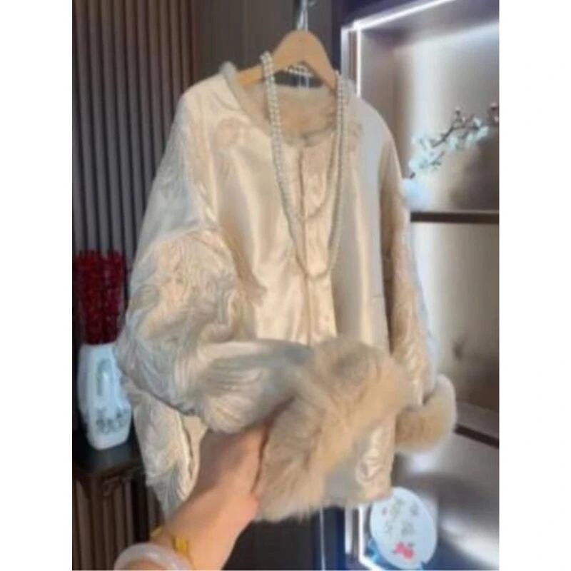 九七-【凤仪】重磅刺绣国风冬款加厚双面双穿外套2024B2147