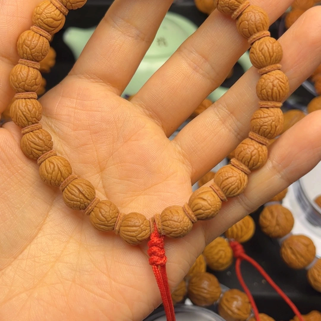 海***月吊坠桃核龙纹桃核手串