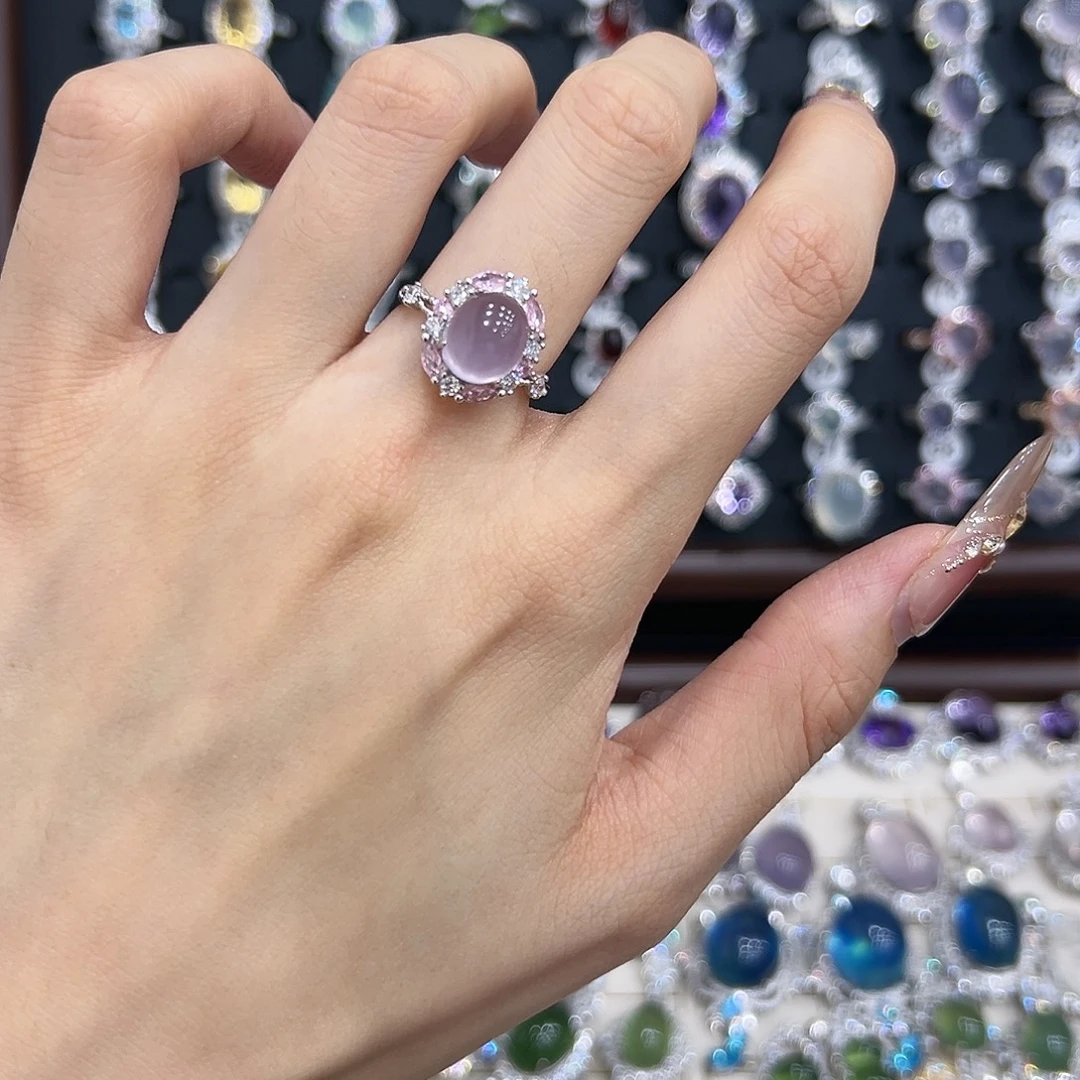 萤石银S925镶嵌戒指