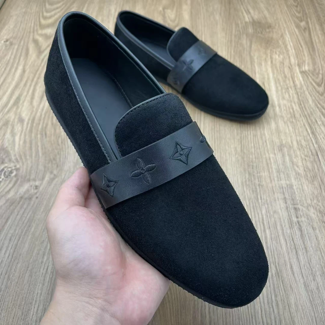 2025新款夏季大牌欧洲站奢侈品豆豆鞋男懒人一脚蹬乐福鞋商务男鞋