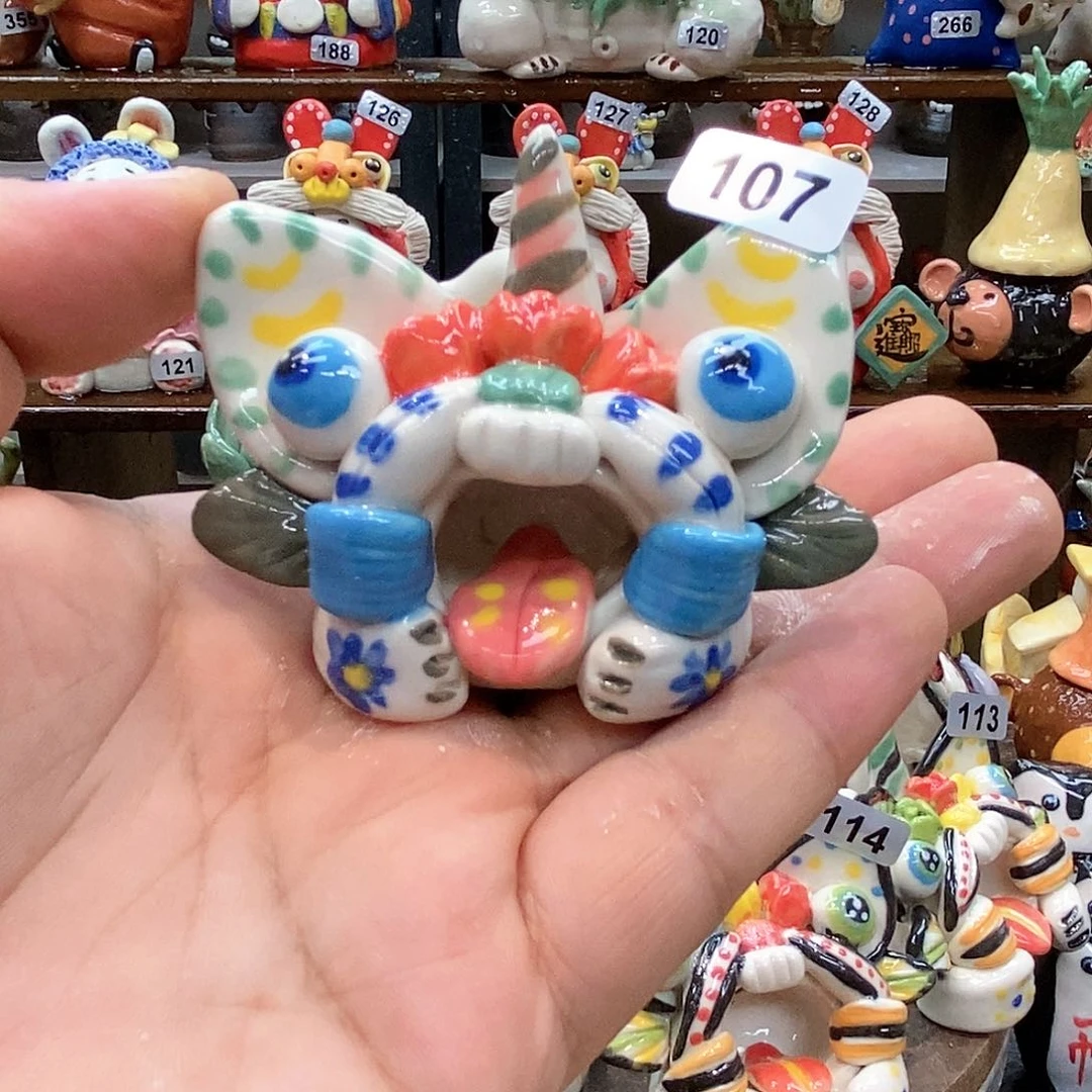 摆件直播间手工抽象陶瓷摆件107