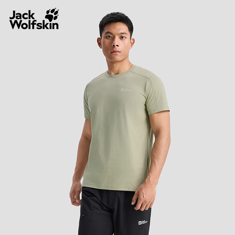 Jack wolfskin/狼爪德国男士户外徒步快干圆领短袖T恤 5824271