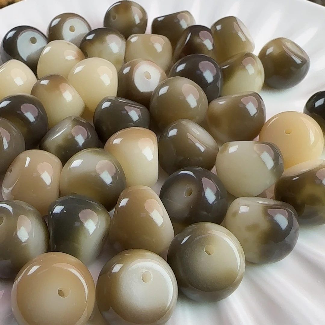 手串菩提根/象牙果卡15三花猫玻璃底蒜瓣100颗批发