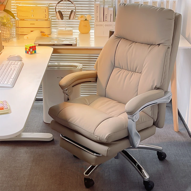 家用电脑椅办公椅舒适久坐沙发座椅书房靠背书桌椅轻奢可躺老板椅