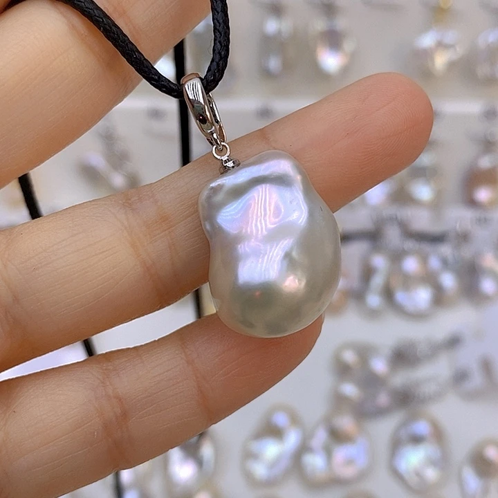 淡水珍珠银S925镶嵌颈饰