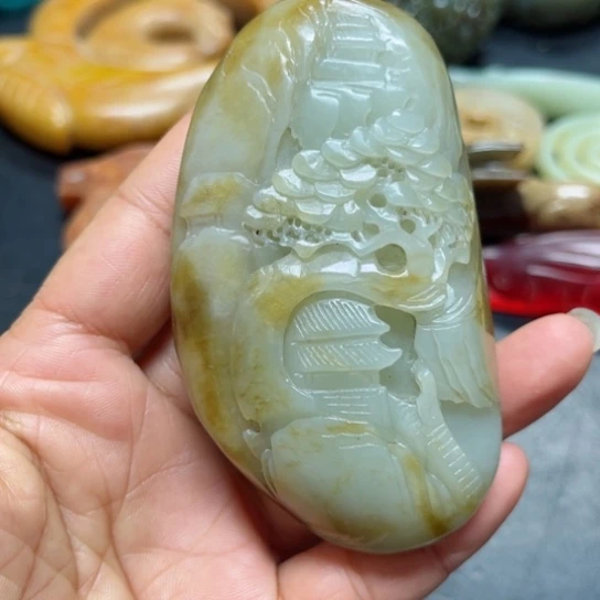 吊坠白玉菩提把件