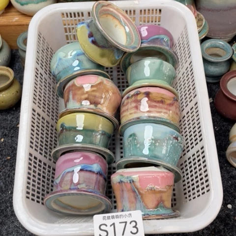 紫砂花盆微瑕173口径4.5左右