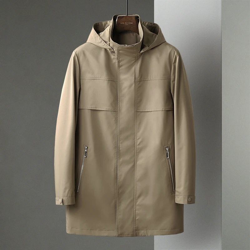 梵基弗奈高端轻奢中长款风衣男士春秋季新款商务休闲轻奢百搭外套