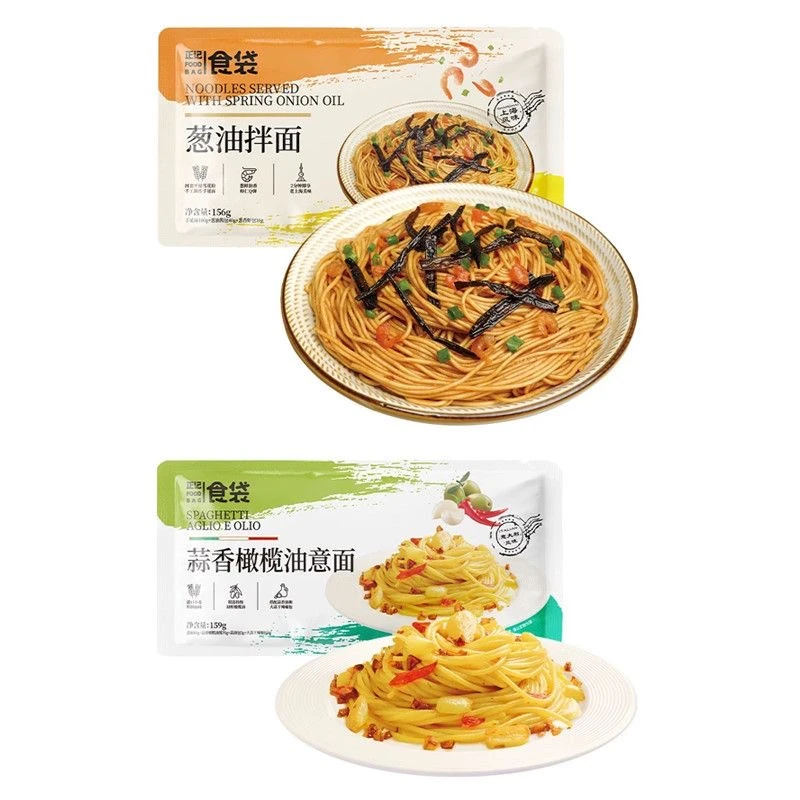 【8月24日到期】正记食袋蒜香橄榄油意面葱油拌面上海风味156g