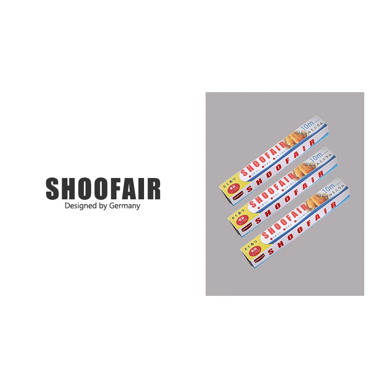 SHOOFAIR加厚锡纸耐高温空气炸锅纸烤箱烘焙铝箔纸吸油纸30cmX10m