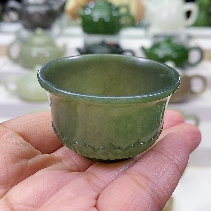 未镶嵌和田玉挂件茶杯30m l