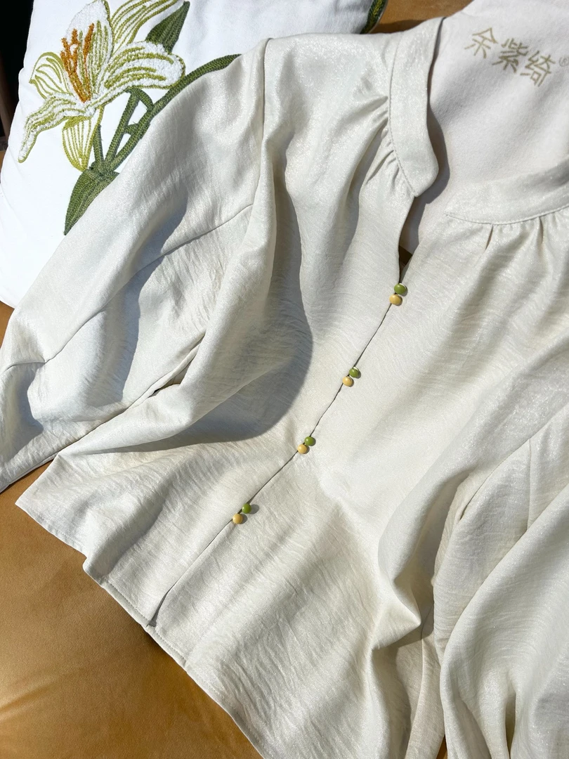 余紫绮【茉莉花道】春季新款长袖衬衫女百搭上衣ZR3882151